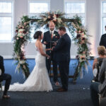 A wedding ceremony in Liberty Hall